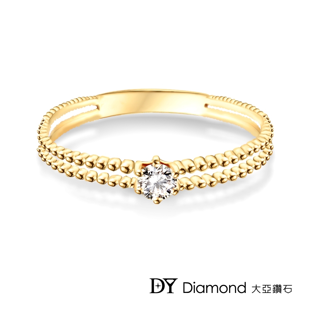 DY Diamond 大亞鑽石 L.Y.A輕珠寶 18黃K金 簡約 鑽石女戒