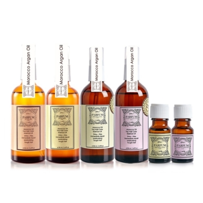 Parfum巴黎帕芬 經典香水摩洛哥小蒼蘭護髮油100mlX4+10mlX2