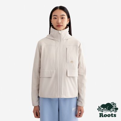 Roots女裝- ATHLEISURE 平織外套-淺卡其