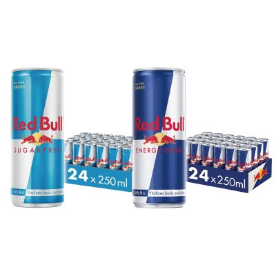 【Red Bull紅牛】能量飲料 一般款/無糖-任選2箱(250mlx24罐/箱)