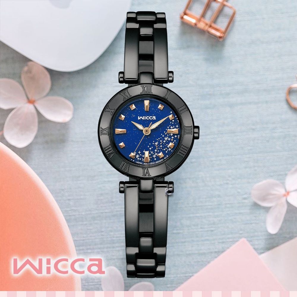 CITIZEN 星辰 wicca 公主系列 星辰夜空 太陽能時尚錶-34mm KP2-647-71R