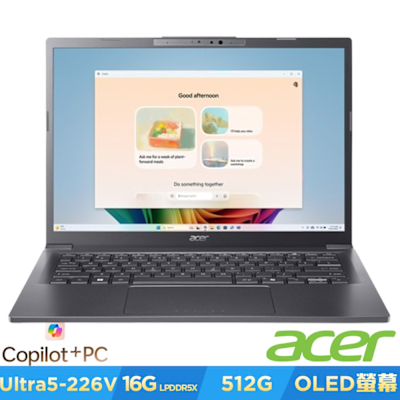 Acer 宏碁 Aspire AI A14-52M-52E8 14吋筆電(CU5-226V/16GB/512GB/Win11)