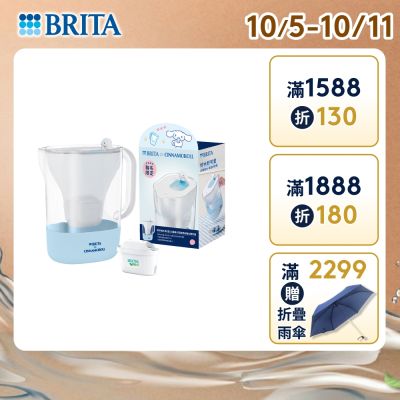 【BRITA官方】 Style永續純淨濾水壺(藍)一壺一芯+配件(大耳狗)