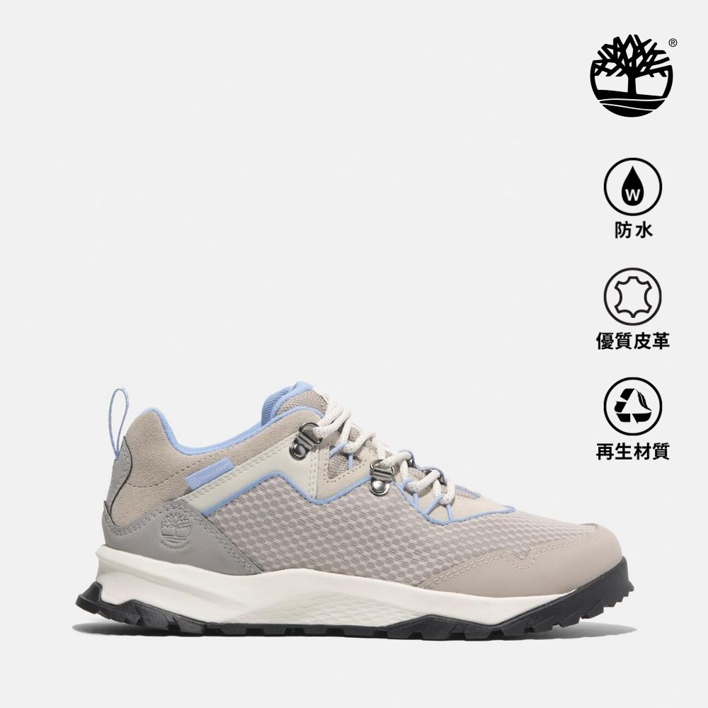 Timberland官方旗艦 女款淺灰褐色Lincoln Peak防水低筒健行鞋|A2K4KEO4