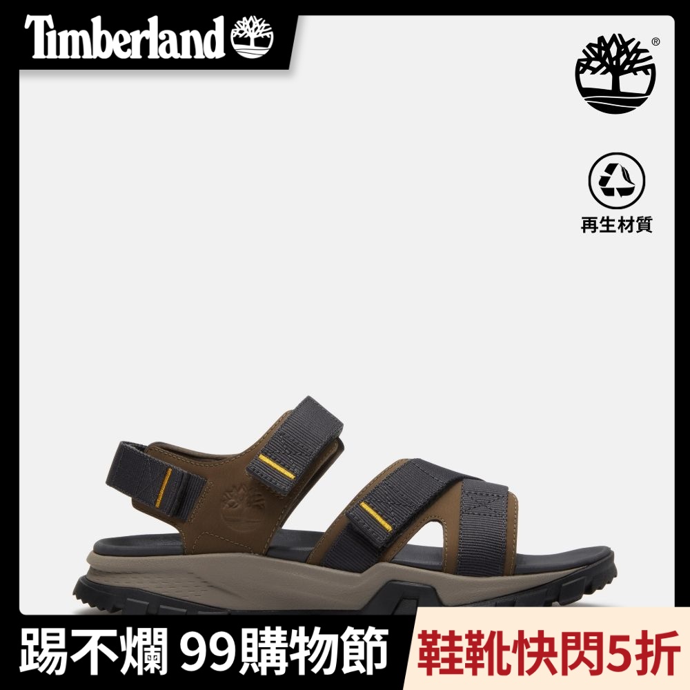 Timberland官方旗艦 男款淺棕色Garrison Trail後帶式涼鞋|A5MFNAGG