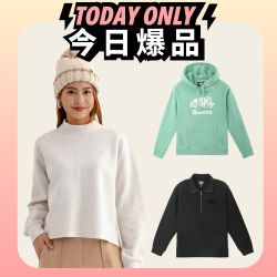 Roots男女裝 精選經典LOGO大學T或外套