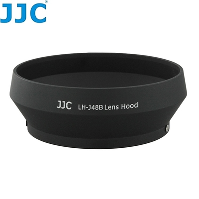 JJC副廠Olympus奧林巴斯LH-48B遮光罩LH-J48B黑色BLACK(相容原廠Olympus遮光罩,金屬製)適MZD 17mm 1:1.8 ED