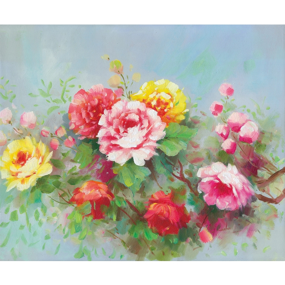 絵画 　富貴牡丹 中島千波「紅白富貴花（牡丹）」木版画 絵画買取・販売の小竹美術