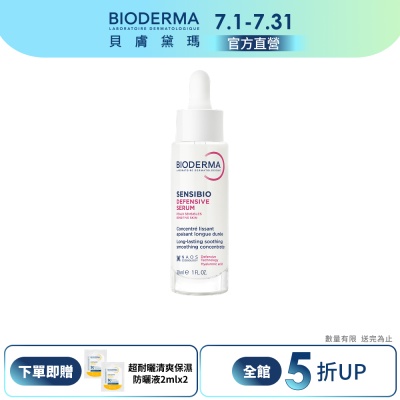 【BIODERMA 貝膚黛瑪官方直營】舒敏抗老修護精華 30ml