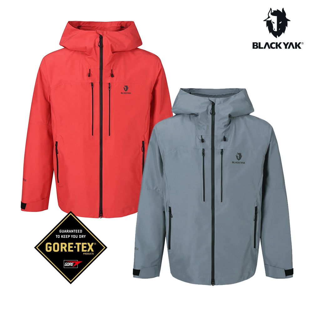 BLACKYAK 韓國 男 MAWAR GTX防水外套[紅色/淺灰]春夏 運動外套 GORE-TEX 防水 休閒外套 BYEB1MJ103 (紅色)