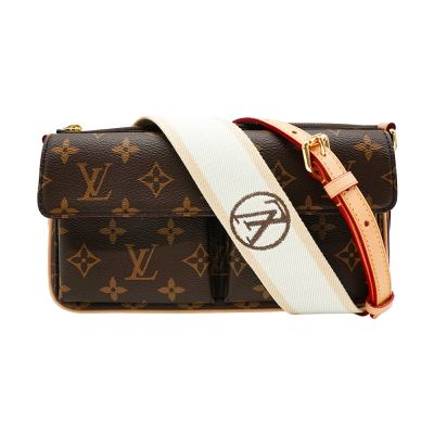 LOUIS VUITTON路易威登 Louis Vuitton LV路易威登 Vivacite 雙口袋兩用肩背包(M46999-咖)