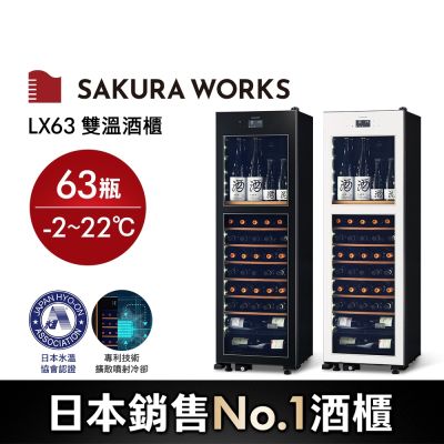 (預購)Sakura Works LX63 -2℃ 雙溫酒櫃 黑/白 雙色可選