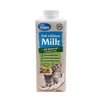 澳洲pets OWN Milk派澳鮮--寵物專屬牛奶‧幼貓、貓咪專用 250mL/8.45FL.OZ x18入組