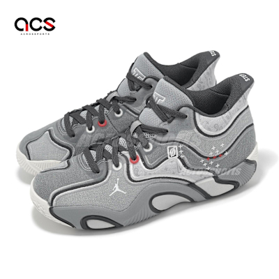 Nike 籃球鞋 Jordan Tatum 3 GS 大童 女鞋 灰 縫線 Boro Stitching HV5889-002