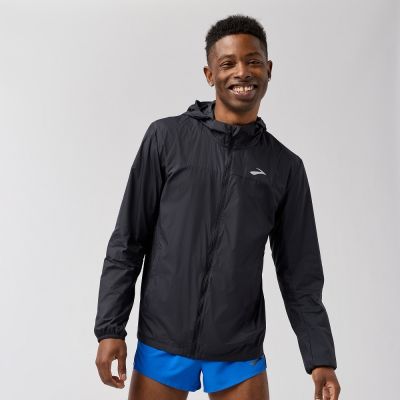 BROOKS 男 Canopy 便攜外套 經典黑(211564052)