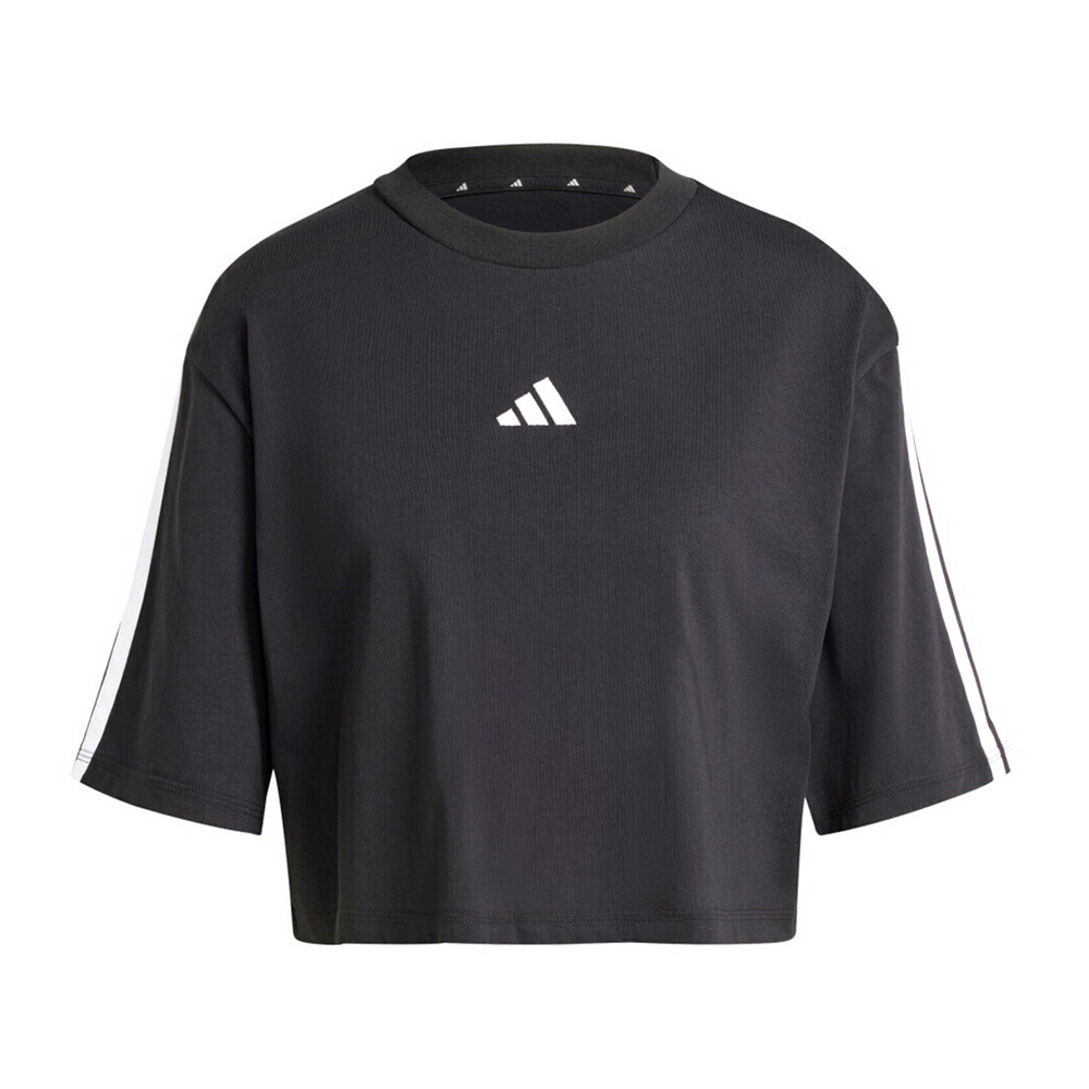 Adidas W 3S SJ TLR T JD4998 女 T恤 短版 短袖上衣 運動上衣 休閒短袖 落肩 黑白