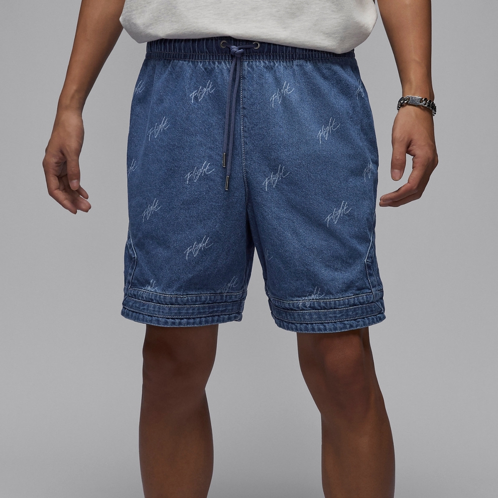 Nike 短褲Jordan Air Denim Shorts 男款藍白抽繩水洗做舊褲子FN4652