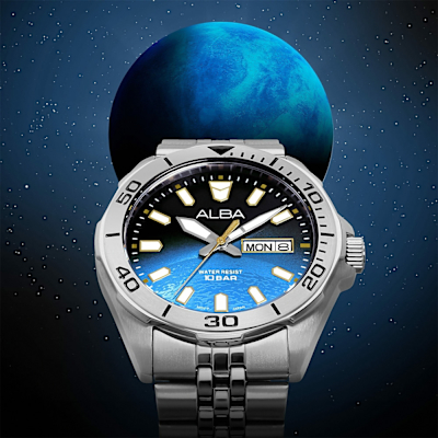 7-3432 ALBA Y652-506A クォーツ腕時計 100m防水 青 7-3432 ALBA Y652-506A クォーツ腕時計 100m防水 青 7-3432 ALBA Y652