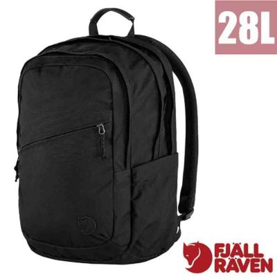 Fjallraven 北極狐Räven 28L 多功能運動休閒後背包.電腦背包.雙肩書包.可收納15吋筆電/ 23345-550-550 黑/黑