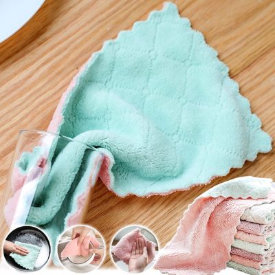 加大不掉毛雙層纖維吸水抹布(25x25cm)顏色隨機/10入組