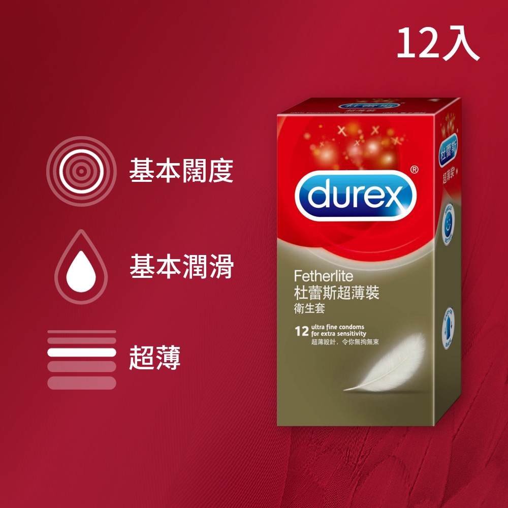 Durex 杜蕾斯-超薄裝保險套(12入)