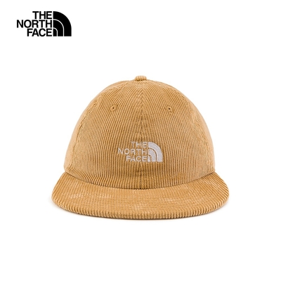 The North Face 官方旗艦 北面男女款卡其色燈芯絨品牌LOGO運動帽｜7WJQI0J