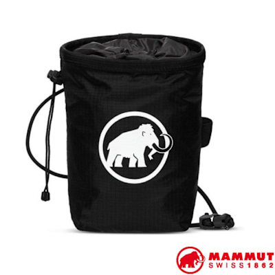 【MAMMUT 長毛象】Sender Light Chalk Bag 超輕大開口耐磨攀巖粉袋 2050-00480-0001 黑