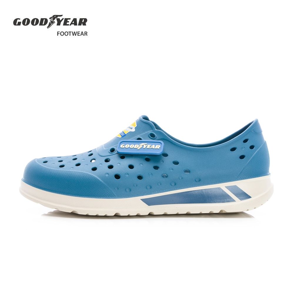 【GOODYEAR 固特異】水陸輕量洞洞鞋/男鞋 雙密度Q彈底 藍(GAMP53616)