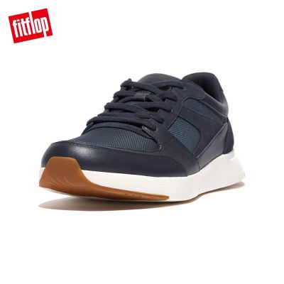 【FitFlop】ANATOMIFLEX 時尚百搭繫帶休閒鞋-男(午夜藍)