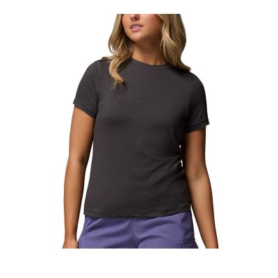 Columbia 哥倫比亞 女款-防曬UPF50快排短袖上衣-Parsons Point SS Logo Tee-黑灰色(UAR57150BY/KS)