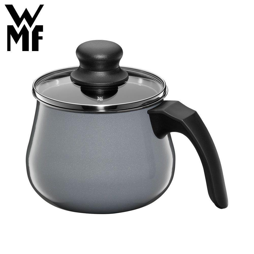 WMF 德國製Fusiontec Mineral 壺型鍋 12.5cm 1.7L (鉑金色)陶晶鍋 單人鍋 泡麵鍋▼贈竹韌砧板