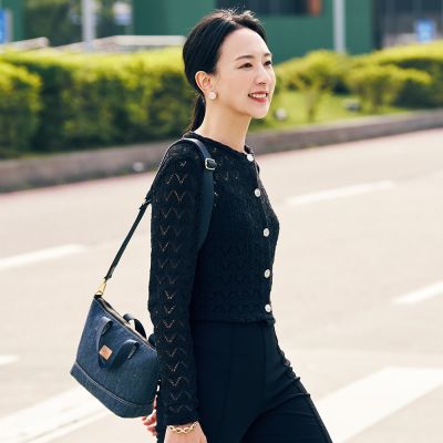 【satana】Denim 丹寧牛仔 迷你托特包 手提 / 肩背 / 側背 輕量防潑水 A5適用 台灣製 SDNN0250 - 深丹寧藍
