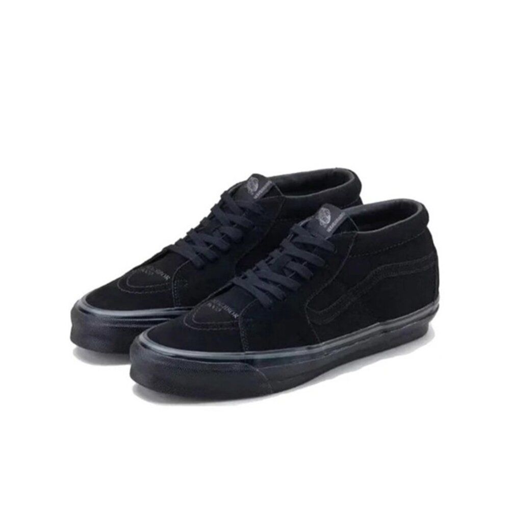新品未使用　Neighborhood × VANS sk8 27cm Neighborhood x Vans SK8-Mid 83 DX Black 全黑中筒聯名休閒鞋男鞋