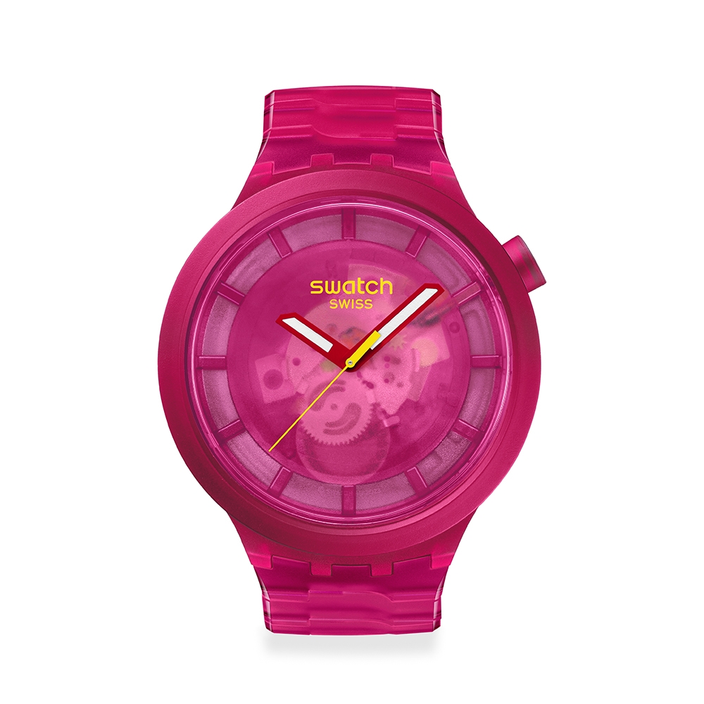 Swatch PINK JOY 大錶面手錶/男錶/女錶/瑞士製造SB05P102 (47mm) | Big