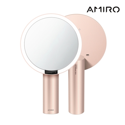 【AMIRO】 Oath自動感光LED化妝鏡-綺夢花園禮盒_薄霧粉