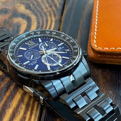 CITIZEN 星辰 亞洲限定經典光動能電波計時手錶 聖誕節 禮物(CB5885-85L)/42.5mm