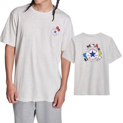 Converse Hello Kitty ChuckPatchTee 男女款 灰 三麗鷗 短袖 CVM5T516-LGH