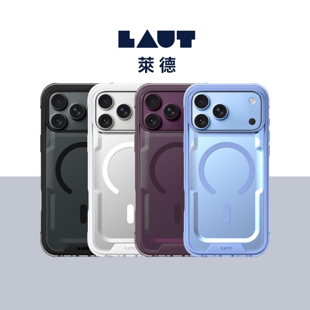 LAUT 萊德 iPhone 18/17 Pro/Pro Max 磁吸360氣墊軍規耐衝擊保護殼-相機按鍵 (支援MagSafe 手機殼) (18/17 Pro Max)
