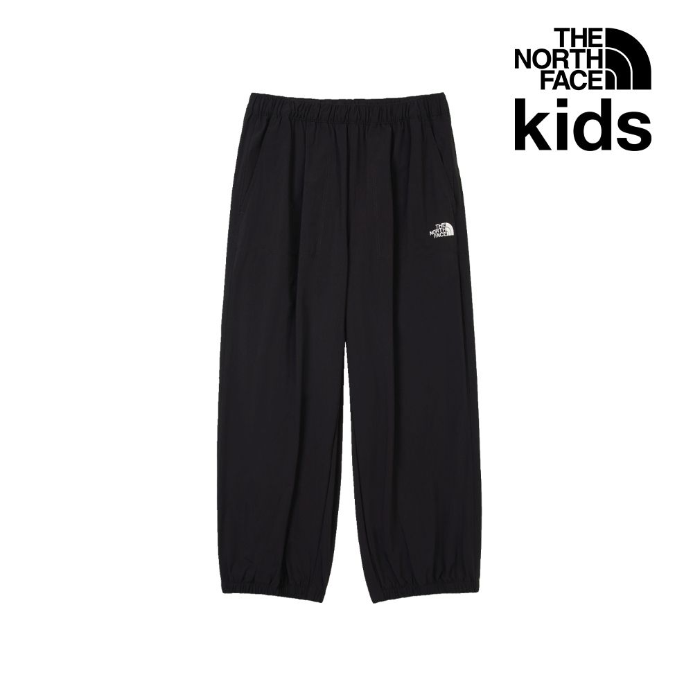 【The North Face 官方旗艦】 北面兒童黑色UPF防曬戶外徒步長褲｜8C0RJK3 抗UV