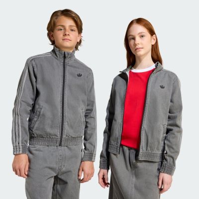【adidas 愛迪達】 Firebird 丹寧外套 童裝 - Originals JV7801