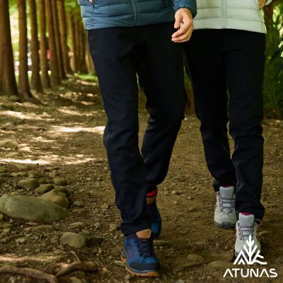 【ATUNAS 歐都納】男款抗風保暖長褲A6PA2531M黑/刷毛/抗風保暖/商務休閒