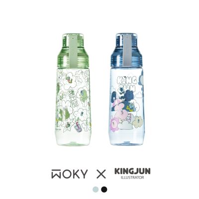 Ecozen透明水瓶600ml(附彈跳吸管)