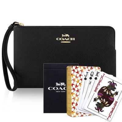 COACH 大型手拿包/卡夾零錢包+撲克牌(多款任選)