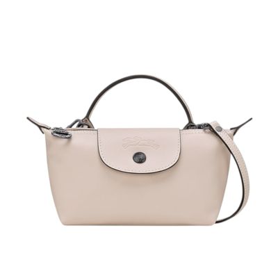 LONGCHAMP Le Pliage Xtra XS 迷你 牛皮 手提包 肩背包 斜背包 水餃包 白紙色 34205987555