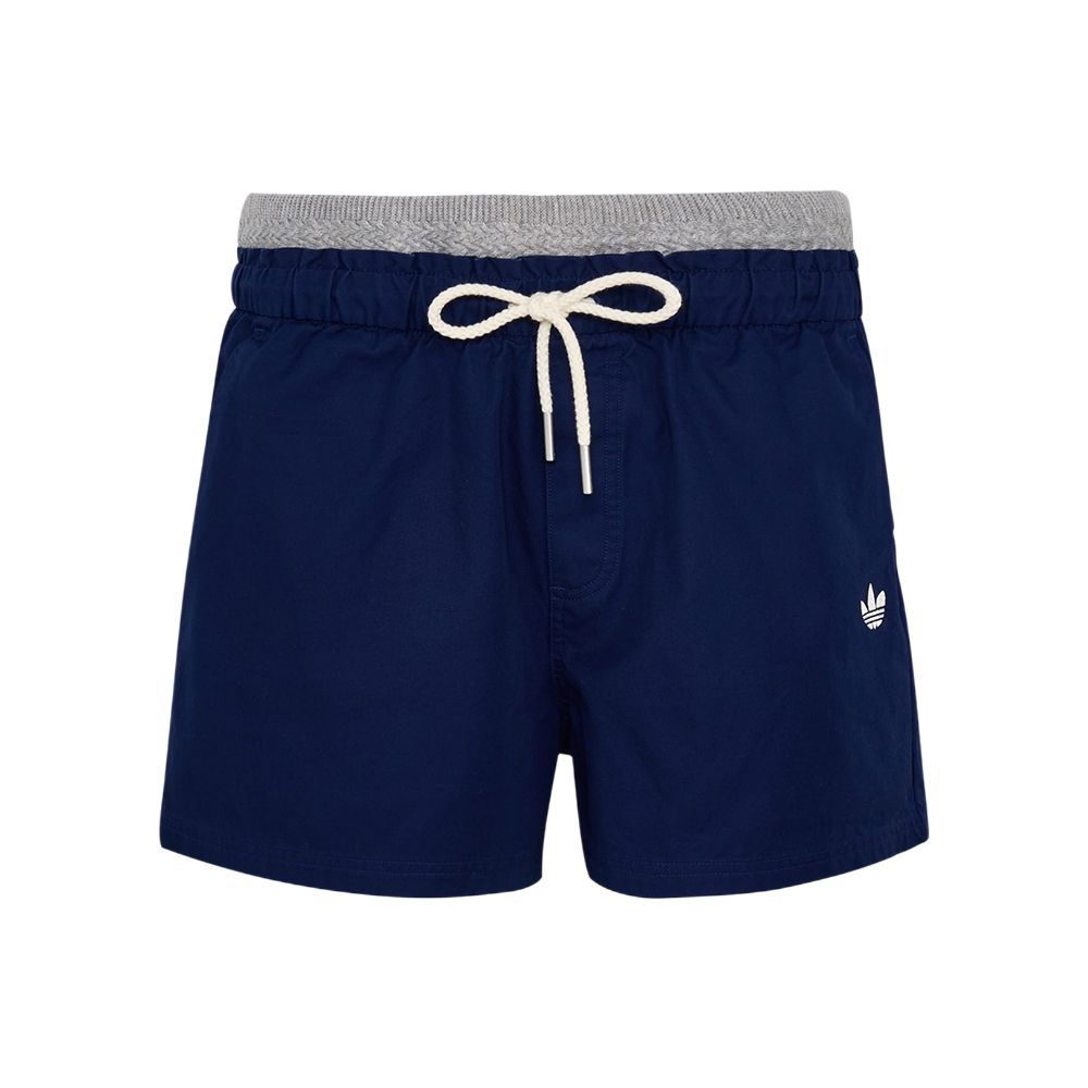 Adidas W Short 女款 深藍色 抽繩 棉質 舒適 運動 休閒 短褲 KY8321