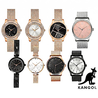 【KANGOL】英國袋鼠 熱銷奢華優雅晶鑽腕錶 (多款任選)