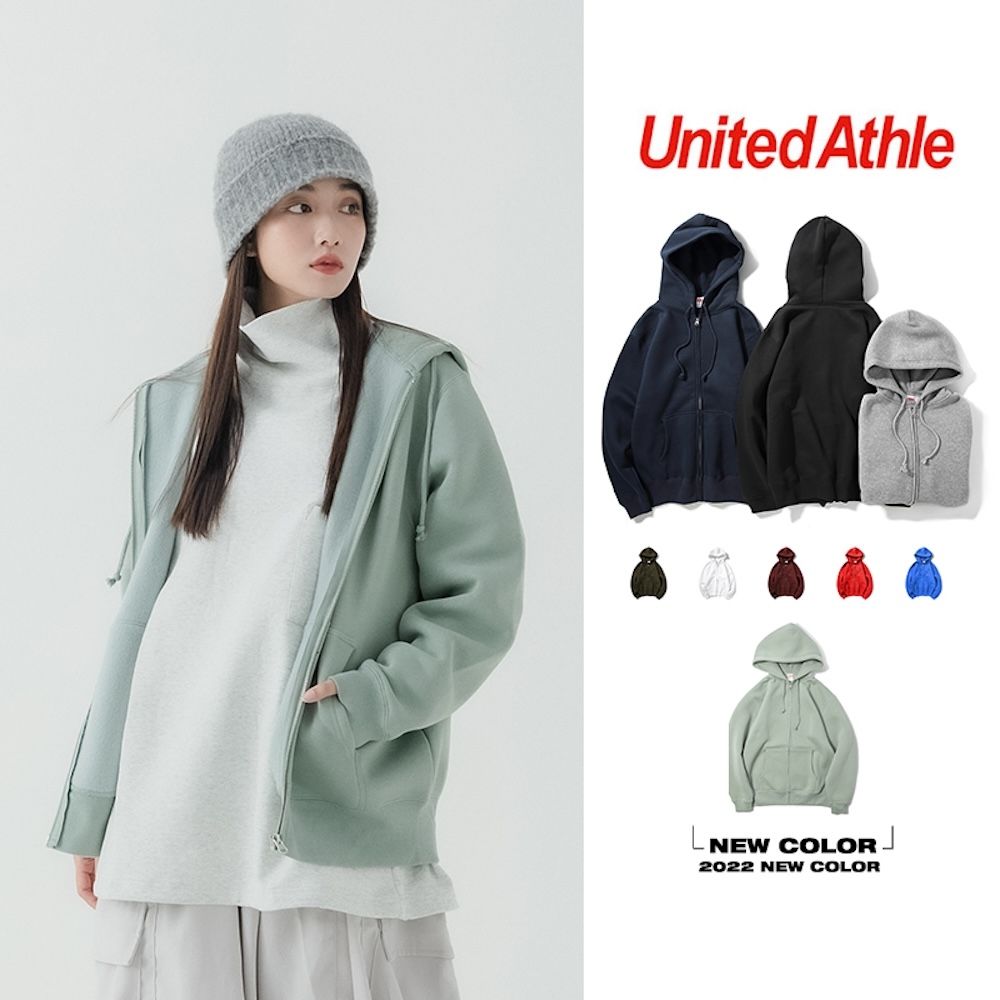 United Athle 5620-01 10OZ 鋪棉 連帽外套 (黑色)