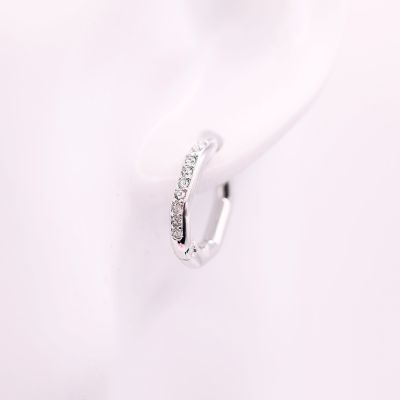 SWAROVSKI 施華洛世奇 Dextera 大圈耳環 八邊形 鍍白金色