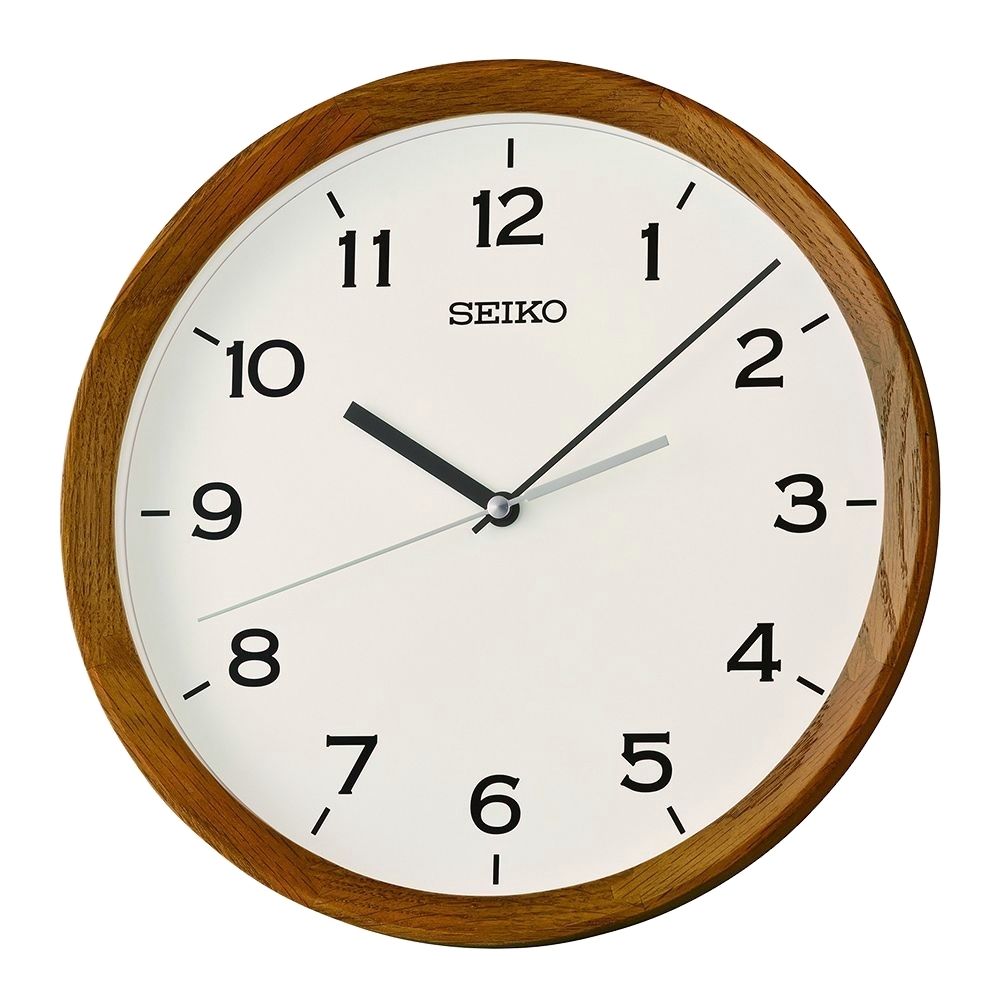 SEIKO 日本精工木質外殼滑動式秒針靜音掛鐘(QXA853B)29.8cm | SEIKO