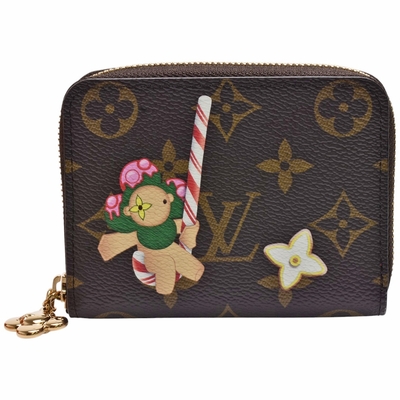 LOUIS VUITTON路易威登 LV M12210 聖誕限定Candy Factory系列Monogram帆布拉鍊零錢包